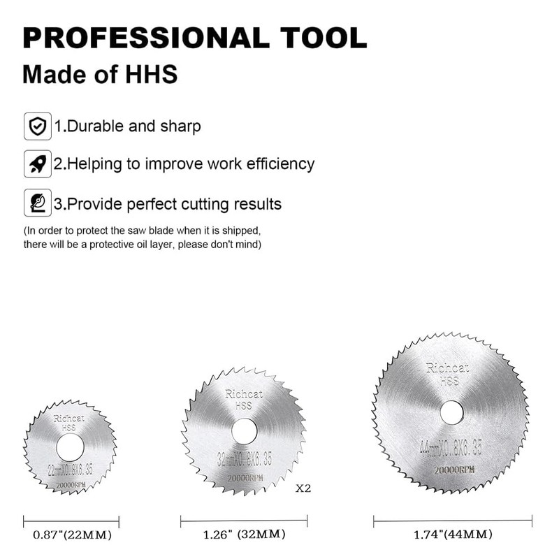 Richcat PVC Pipe Inside Cutter(4Pcs Saw Blades) with 1/4" Hex