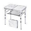 YUFIFAIRY Small Folding Camping Table, 2ft Portable Table with 3