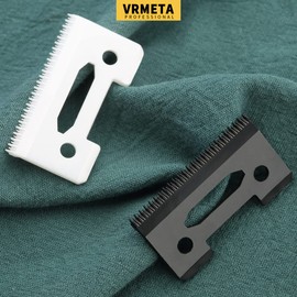 VRMETA Professional Replacement Clipper Ceramic Blades Stagger Tooth 2 Holes Precision Adjustable Hair Clipper Parts Blade for Wahl Clippers, Wahl 5-Star Senior, Magic Clip