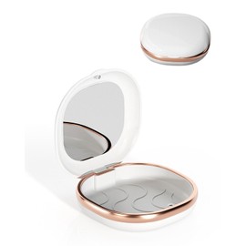 SCJJZ 1 Stück zahnschiene box,gebissdose,mit Spiegel，zahnspangendose,Zahnspangendose Spangendose Schienendose,auch für Aufbissschiene, Knirscherschiene, (Weiß)