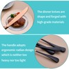 MDEALY 20-Piece Rose Gold and Black Silverware Set for 4