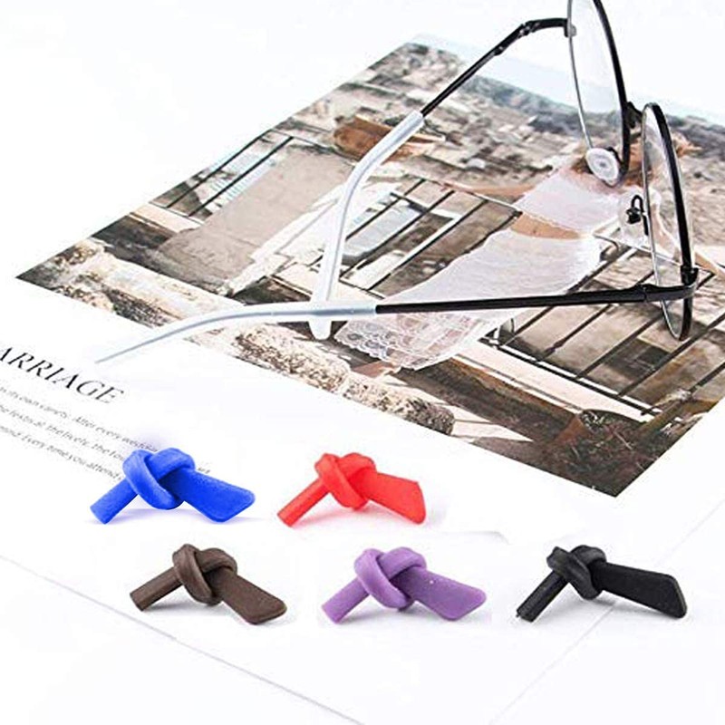 Glasses end caps, Black, blue, white, brown, purple, red