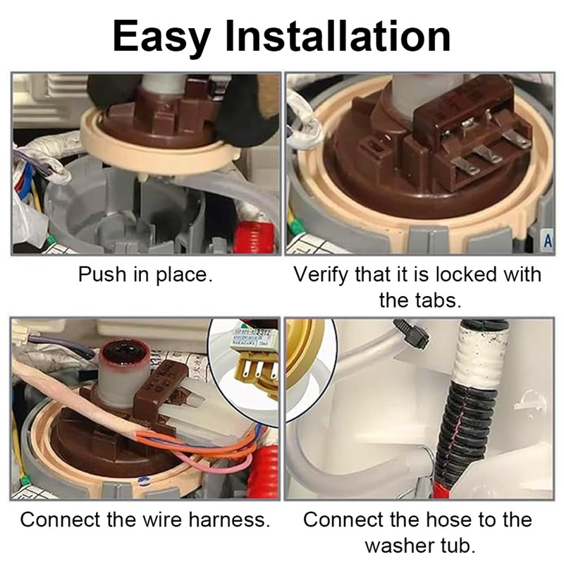 DC96-01703B Washer Pressure Sensor Assembly Water Level Sensor, Compatible with