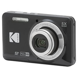 KODAK PIXPRO FZ55-BK - Cámara digital de sensor CMOS de 16 MP con zoom óptico de 5X, gran angular de 28 mm, video Full HD de 1080P, pantalla LCD de 2.