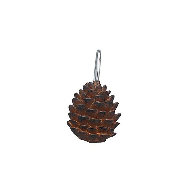 Park Designs Pinecone Shower Curtain Hooks (Set of 12)