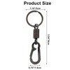 Coufce 5 Pack Black Car Key Ring Quick Release Keychain