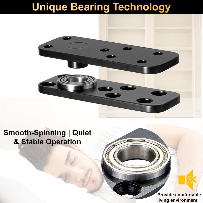 Heavy Duty Hidden Door Hinges - Thickened Solid Steel Pivot