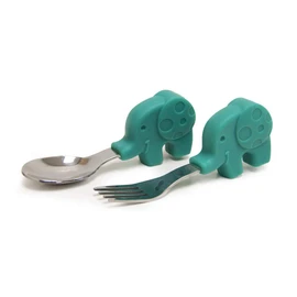 palm grasp spoon & fork elephant