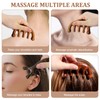 ZPTEE 3 Pcs Wooden Scalp Massager, No Static Wide Tooth