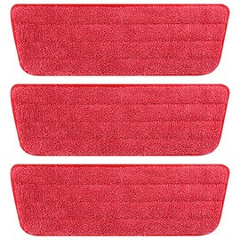 3 Pack Microfiber Reusable Mop Pads for Bona Mop, Wet/Dry Floor Cleaning Refill Mop Pads, Spray Mop Hard Wood Floor Mop Pads Refills, Machine Washable Power Mop Pads Replacement