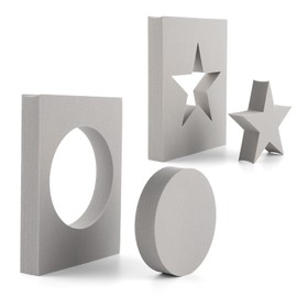 2PCS Star Circle Cut Stamping Foam to Create Reverse Stamped Background Blending Foam Bolcks for Scrapbooking Paper Crafting Grey Moldable Foam Stamps Pad Cut and Dry Foam Stamping Foam Block
