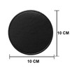 Faux leather round Tea Coasters with cover, pack of 6