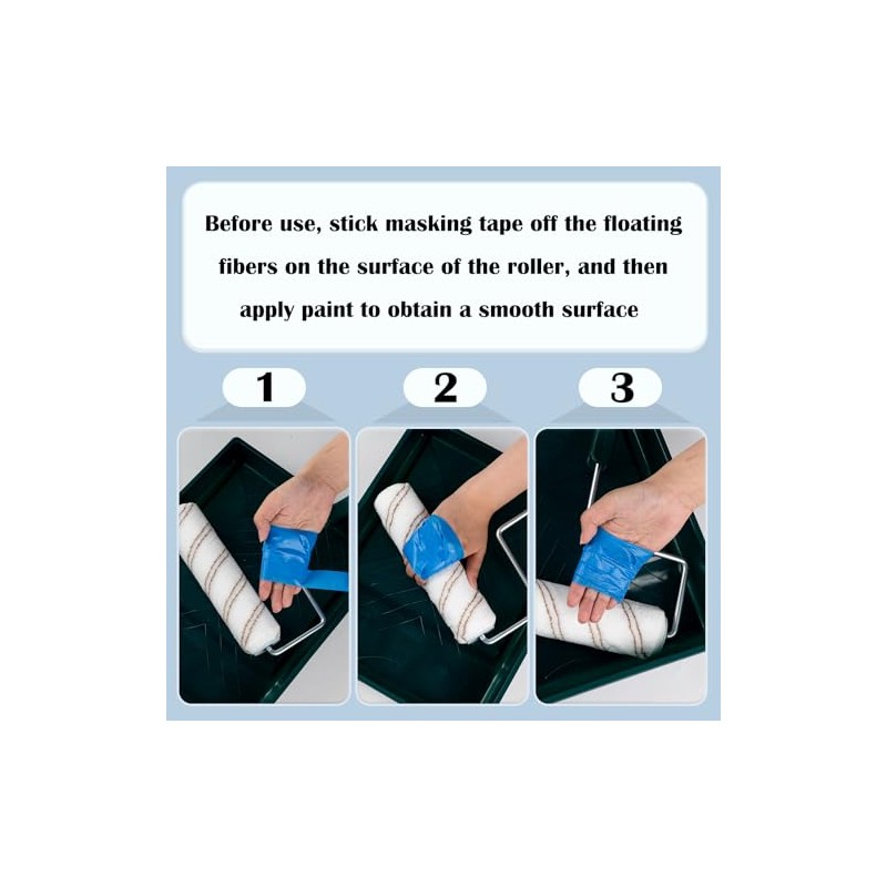 Mister Rui 9 Inch Paint Roller, Microfiber Roller Covers with