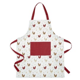 Cackleberry Home Farmhouse Chicken Cotton Bib Apron Pocket Adjustable Strap