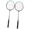 2PCS Badminton Rackets Iron Alloy Frame Integrated Shuttlecock Racquets for