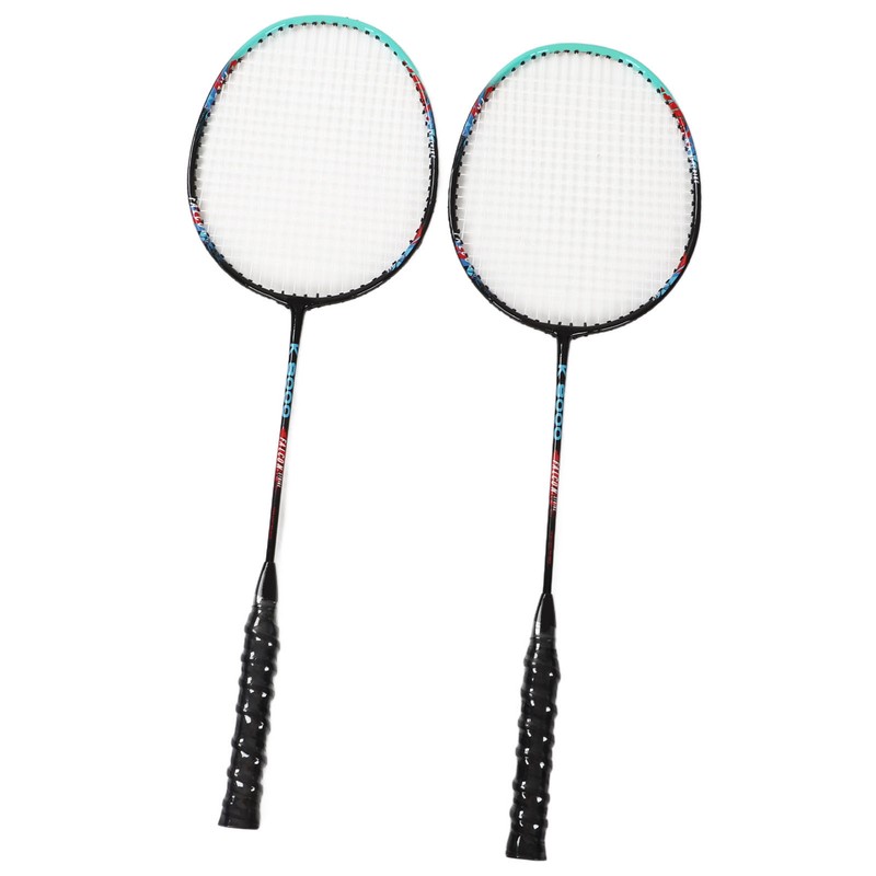2PCS Badminton Rackets Iron Alloy Frame Integrated Shuttlecock Racquets for