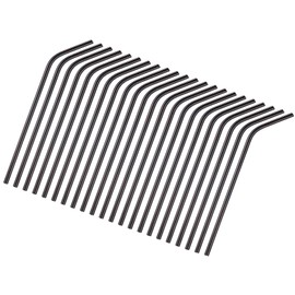 Reusable Metal Straws 50Pack.Ultra Long 10.5”Stainless Steel Drinking Black Color Straws in Bulk For Wholesale.265x6mm All Bent Curved Straws for 20/30oz Tumblers Yeti (50pcs all bent Black-10.5")