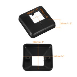 QUARKZMAN Post Trim, Pack of 8, 40 x 40 mm/1.6 x 1.6 inches, Plastic Gap Style Post Base Cover for Fence, Stair Railing, Porch, 100 x 100 mm/4 x 4 inches (Total Size)