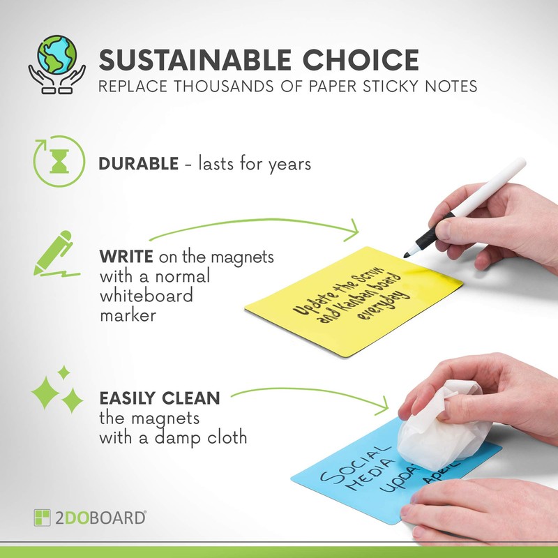 Magnetic Notes or Magnetic Sticky Notes 6 x 4 Inch