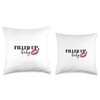 Filler Up Baby Lip Filler Injection Nurse Injector Throw Pillow