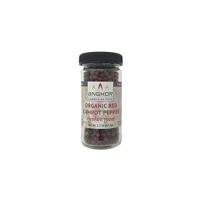 Kampot Pepper Rare Cambodian Peppercorns (Red, Spice Jar)