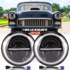 QULOOX For Chevy Bel Air 1955-1957 Pair 7" Inch Round