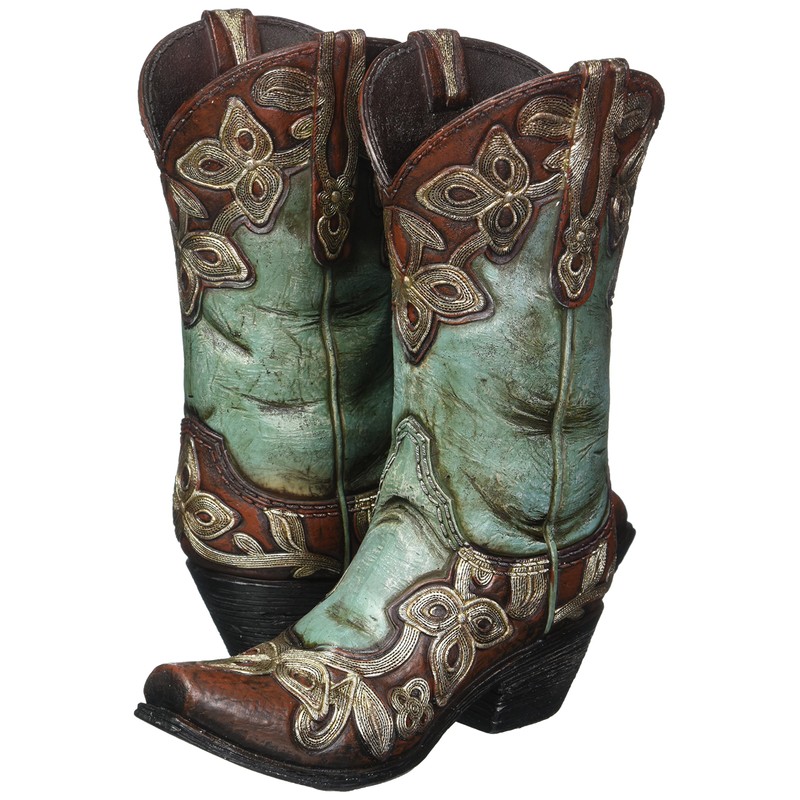 Turquoise Cowgirl Boot Vase