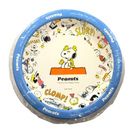 Sunup Paper Plates, Snoopy Retro Pattern, 7.9 inches (20 cm), 6 Sheets, Durable, Easy to Use, Strong Plate, Paper Plates, 3 Patterns, Assorted, Made in Japan