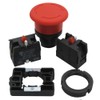 mxuteuk mxuteuk 2pcs 22mm 2 NC Red Mushroom Emergency Stop