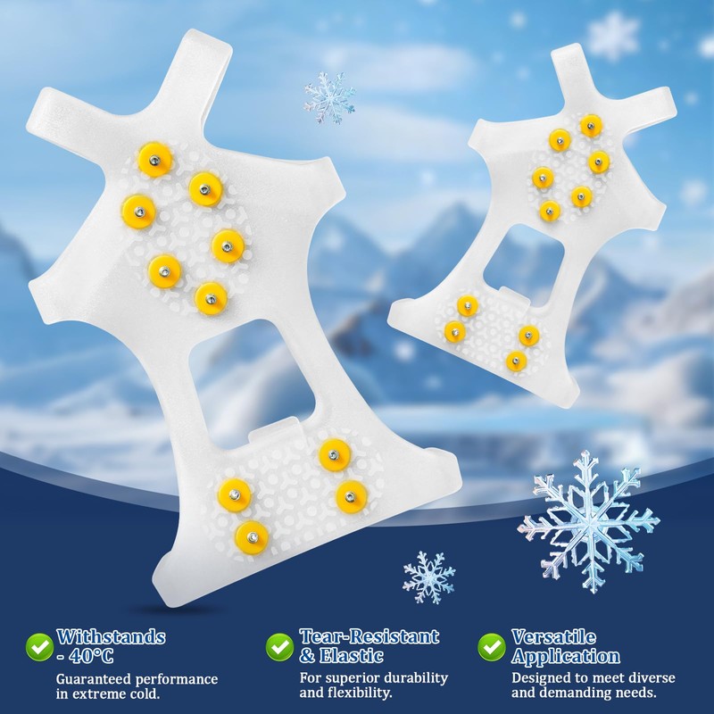 Light Ice Snow Grips Cleat Crampons Over Shoe Boot Traction