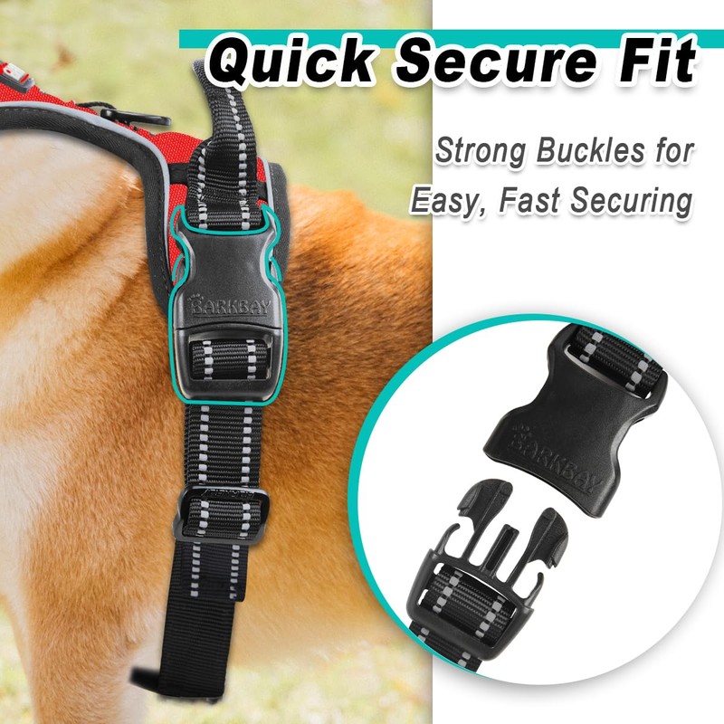 BARKBAY Dog Harness No Pull for Medium Dogs - Adjustable,