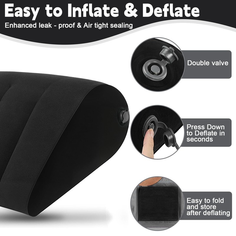 TheClover Inflatable Wedge Pillow for Sleeping - Leg Elevating Pillow