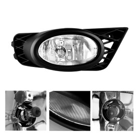 Fog Lights Assembly Replacement for 2009 2010 2011 Honda Civic Sedan, Front Bumper Driving Fog Lamps with Wire Harness