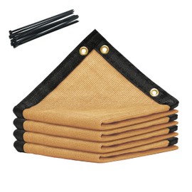 Royal Shade 3' x 14' SandBeige Custom Size 90% Shade Cloth Dog Kennel Shade Mesh Tarp Sunblock with Grommets for Dog Kennel Cover, Fence Privacy Screen, Greenhouse, Chicken Coop & Pet Playpen