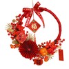 SM SunniMix Chinese New Year Wreath, Hanging Ornament Pendant 2025