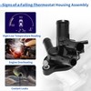 X AUTOHAUX Plastic Engine Coolant Thermostat Housing Assembly for Buick