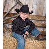 Kids Classic Wide-Brim Western Cowboy Hats Boys Girls Cowgirl Felt