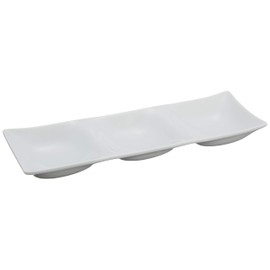 Tableware East Buffet Plate 3 Serving Plates 10" White Divider Plates