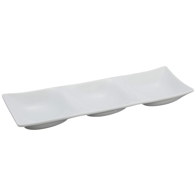 Tableware East Buffet Plate 3 Serving Plates 10" White Divider