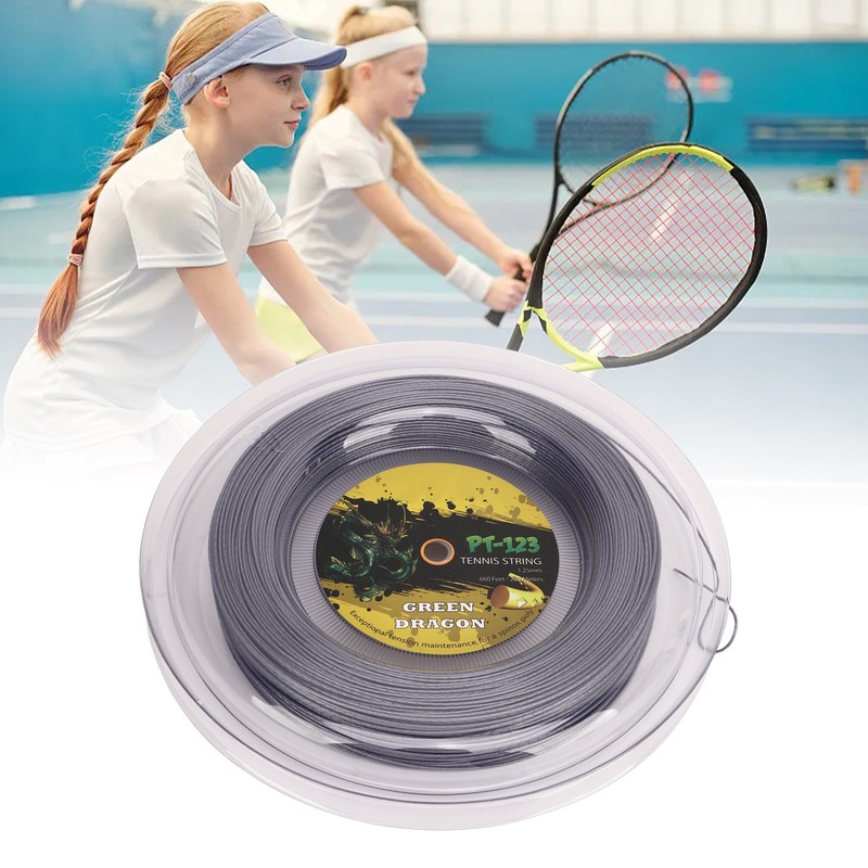 1.25mm Tennis Racket String Double Ribbed Pattern Beat Resistant Polyester