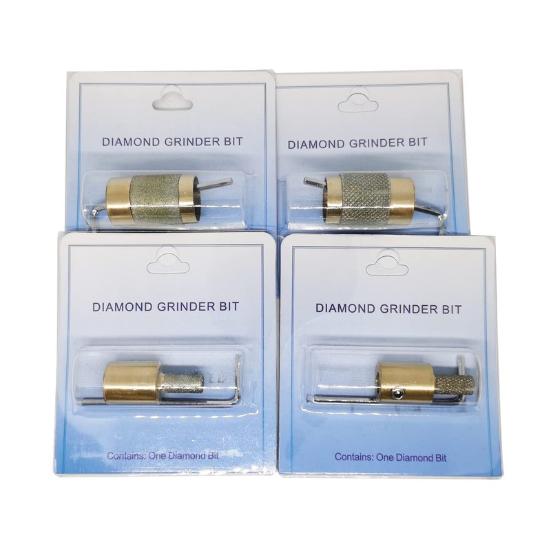 Jarshtime Glass Grinder Bits 4 PCS Diamond Stained Glass Grinding
