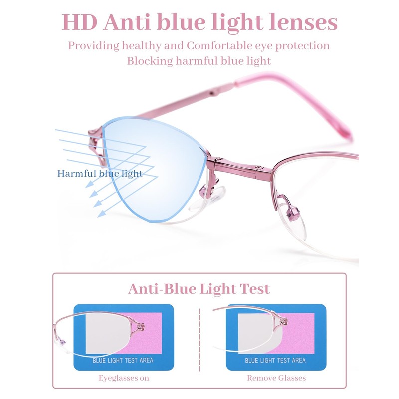 LUFF Pocket Folding Reading Glasses, Compact Reading Glasses with Lether