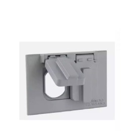 Commercial Electric Gray 1-Gang Duplex Outdoor Weatherproof Outlet Cove