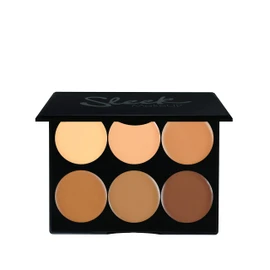 Sleek MakeUP Cream Contour Kit, 6 Easily Blendable Colours for Smooth and Long Lasting Contour, Medium