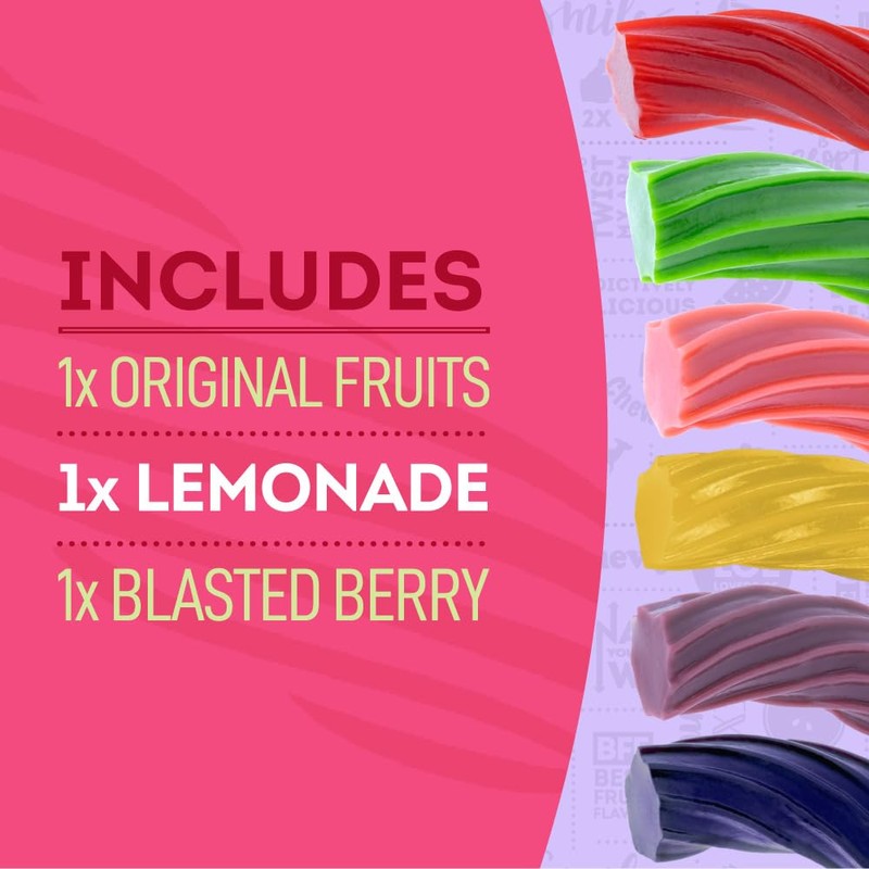 Wiley Wallaby Licorice Variety Pack - Lemonade, Original Fruits, &