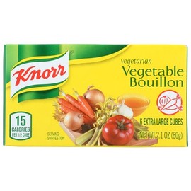 Knorr Vegetable Flavor Bouillon Cube with Other Natural Flavor, No Sugar Added, 2.1 Ounce (Pack of 24)
