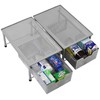 Simple Houseware Stackable Cabinet Basket Drawer Organizer, Silver