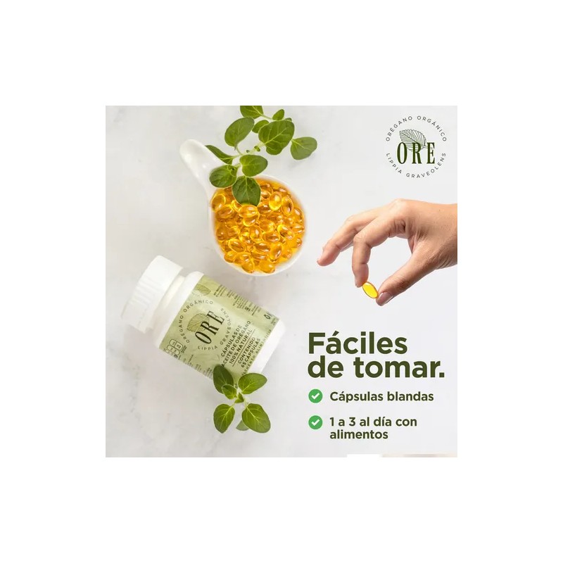 Aceite De Oregano Ore, 65 Capsulas Cu Kit 2 Frascos