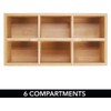 WeProduct Natural Bamboo organizer with handle, 6 Compartments for Kitchen,