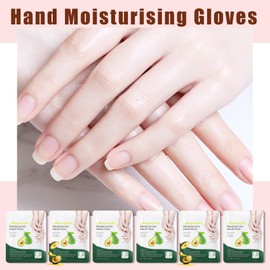 WENJLYJ 6 Pairs Hand Mask for Dry Cracked Hands,Nourishing Moisturizing Gloves,Hands Moisturizer for Deep Moisturizing,Silky Smooth Moisturizing Gloves,Hand Care Mask Set(H)